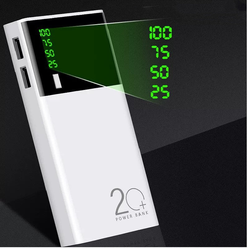 Power Bank - Potência 20000 mAh - Preto