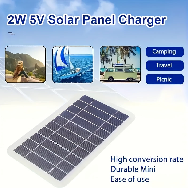 Mini painel solar portátil para carregamento de celulares, caixa de som e afins. Conexão através de cabo USB. Ideal para locais sem disponibilidade de energia elétrica: piscinas, clubes, acampamentos, uso doméstico, etc. Frete grátis.