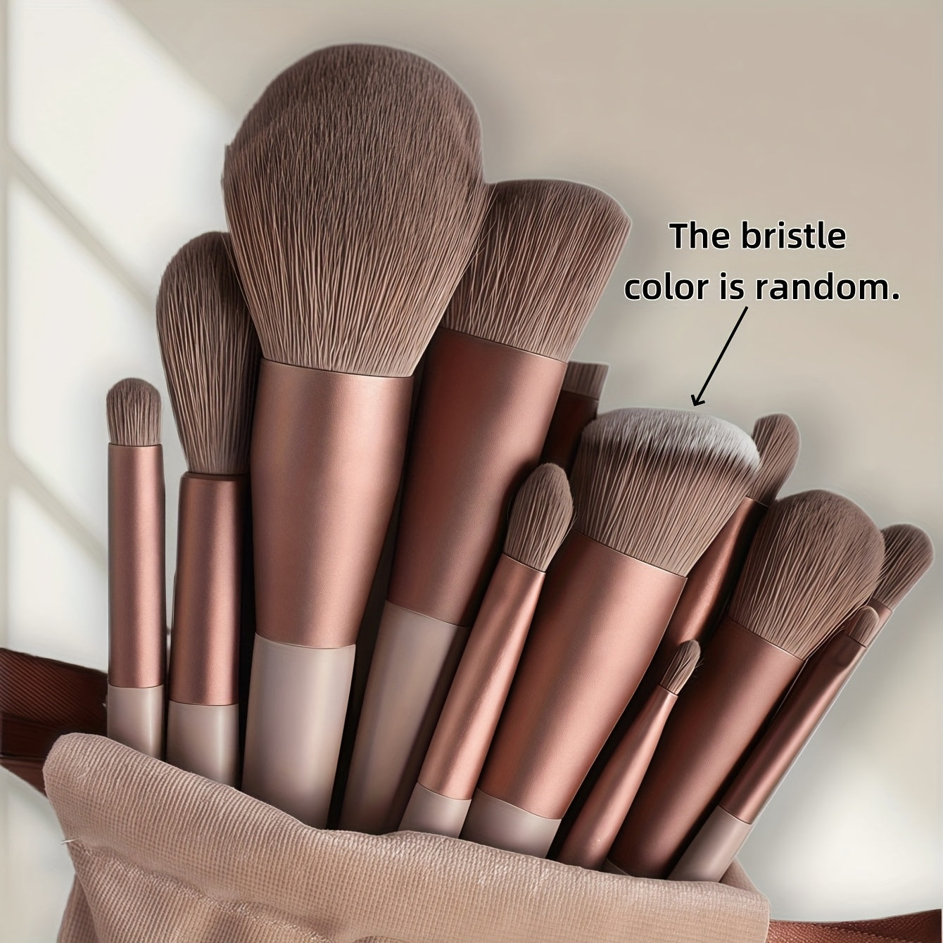 Kit de 13 pincéis cosméticos de maquiagem profissional Soft Fur Beauty, Sombra, Base, Blush.    Frete grátis