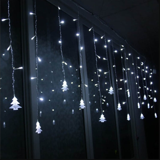 Cortina de luz de LED para árvores de Natal.     Frete grátis
