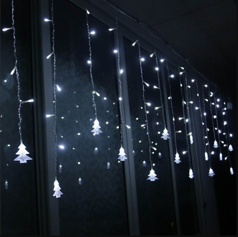 Cortina de luz de LED para árvores de Natal.     Frete grátis