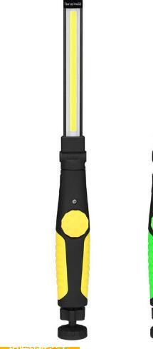 Lanterna em LED, recarregável via USB, opçãode rotação em 180 graus e com gancho para dependurar. Ideal para manutenção, reparo em automóveis, barraca de acampamentos, etc.