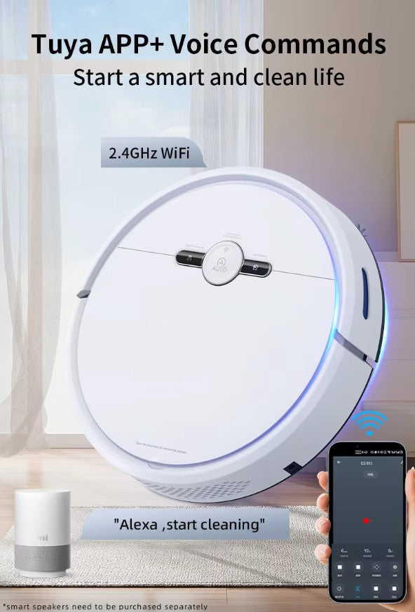 Robô aspirador de pó,  controle via wi-fi, compatível com Alexa, limpeza automática.   Entrega: 15 dias úteis      Frete grátis